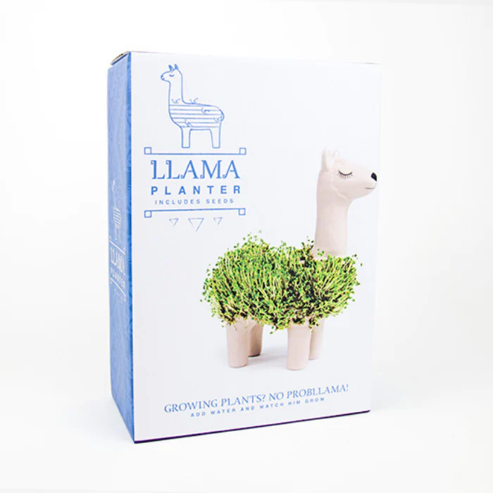 Llama Planter with Chia Seeds Gift Republic