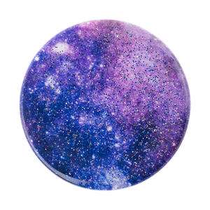 Mobile accessory expanding hand-grip and stand Popsocket in glitter space nebula