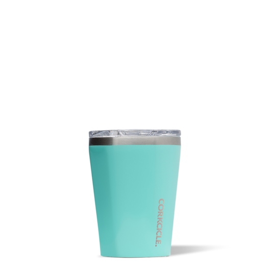 Corkcicle 12oz thermal insulated tumbler for hot and cold drinks in turquoise