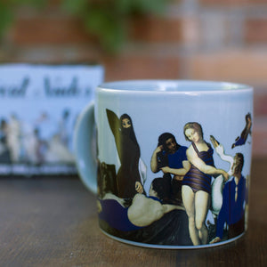 Artists Mug heat changing Great Nudes art in blue