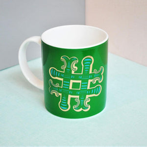 Letter Mug '#' Luxury China Mug Gold Metal Detail