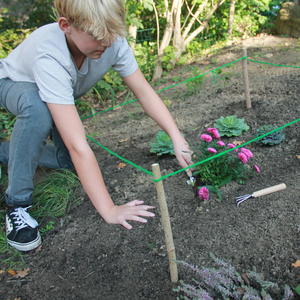 Kids Gardening Kit with Beechwood Shovel, Rope & Rake HuckleBerry My Garden