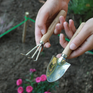 Kids Gardening Kit with Beechwood Shovel, Rope & Rake HuckleBerry My Garden