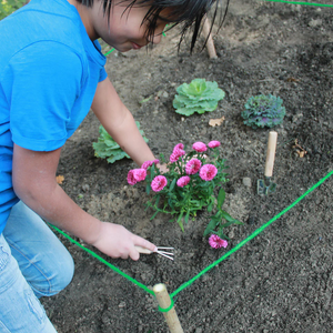 Kids Gardening Kit with Beechwood Shovel, Rope & Rake HuckleBerry My Garden