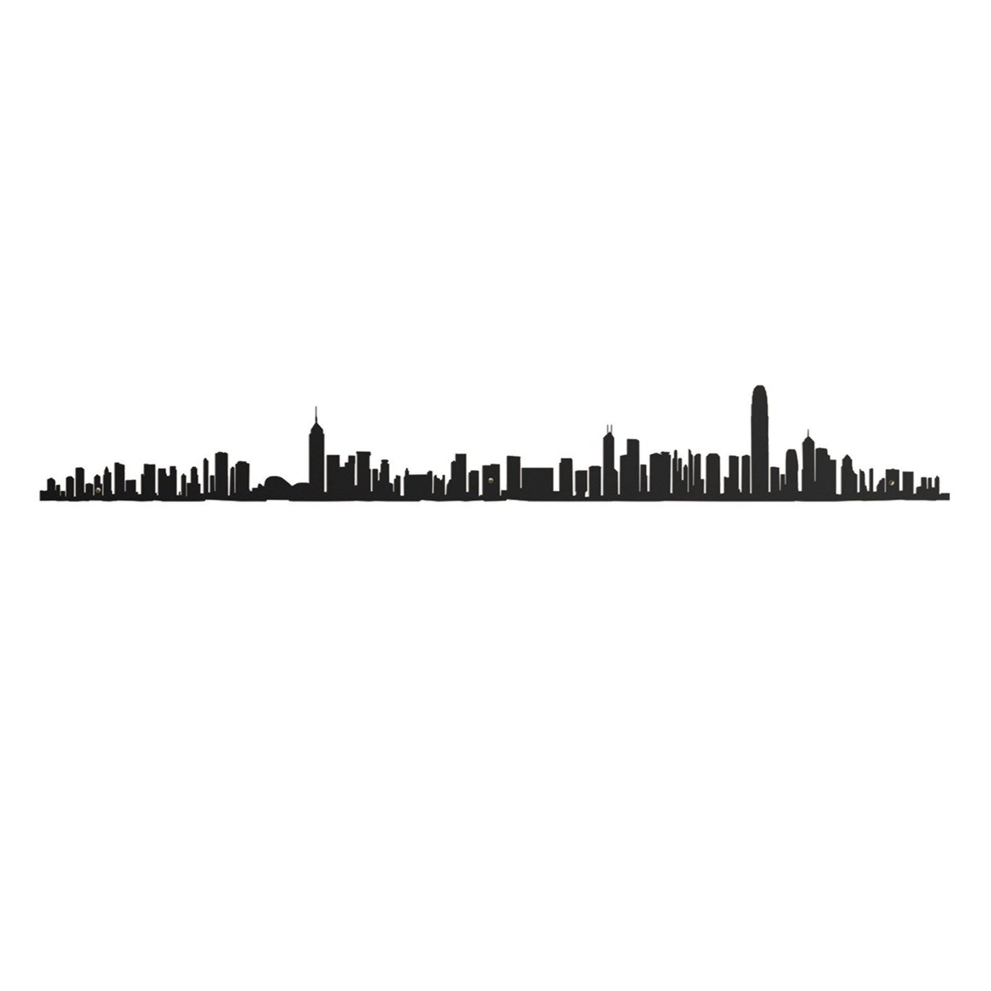 The Line Wall Art Decoration Hong Kong Skyline in Black