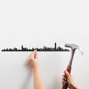 The Line Wall Art Decoration Hong Kong Skyline in Black