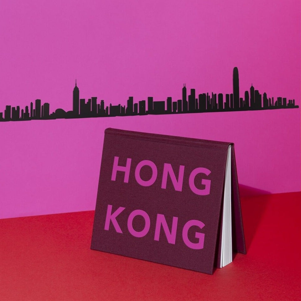 The Line Wall Art Decoration Hong Kong Skyline in Black