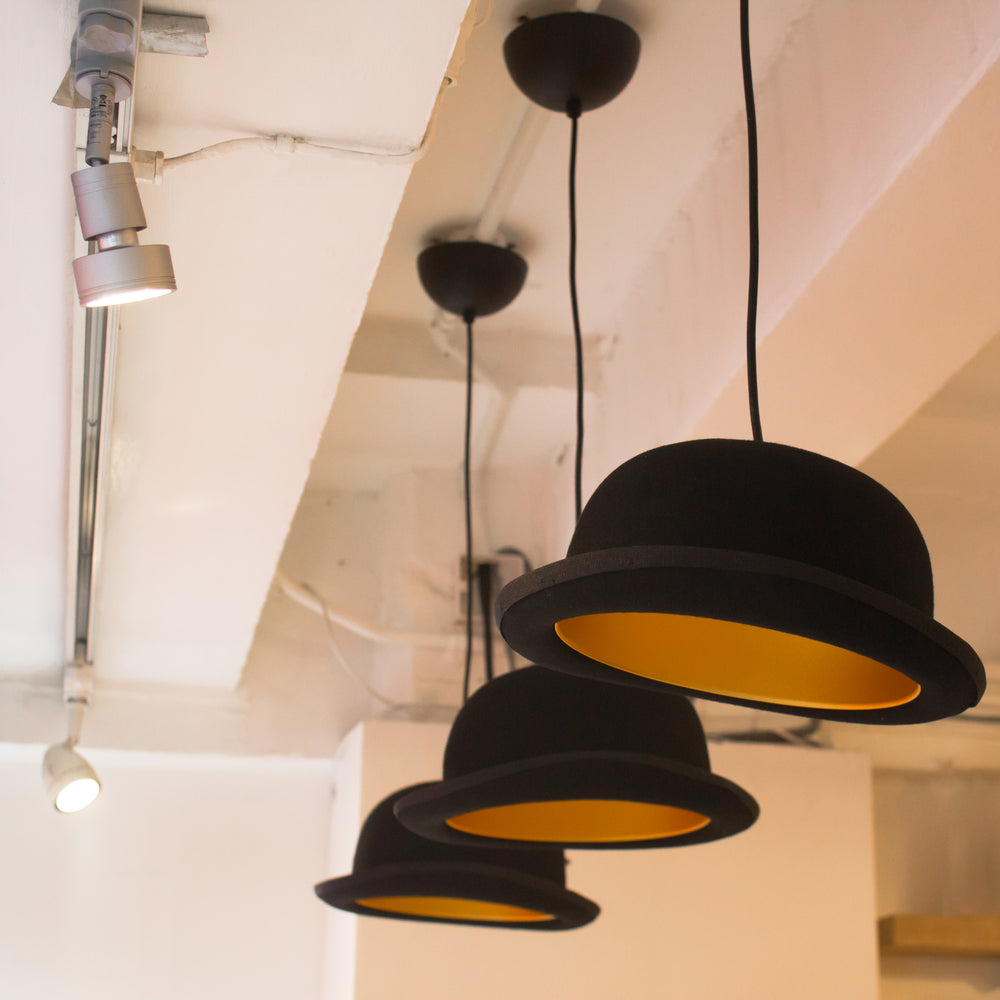 Jeeves bowler hat pendant light