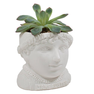 Plant Pot Jane Austen Ceramic Mini Planter White