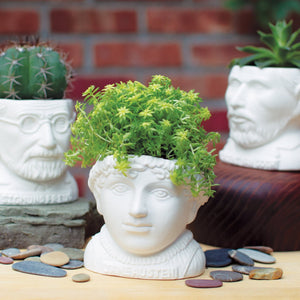 Plant Pot Jane Austen Ceramic Mini Planter White