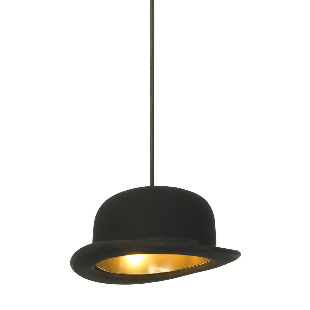 
            
                Load image into Gallery viewer, Jeeves bowler hat pendant light
            
        