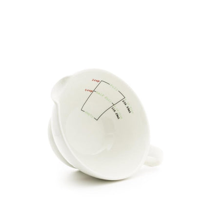 Keith Brymer Jones Measuring Cup Set in White with Red Green and Purple