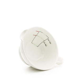 Keith Brymer Jones Measuring Cup Set in White with Red Green and Purple