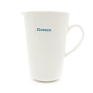 Porcelain Jug Vase 'Flowers' Keith Brymer Jones X-Large White