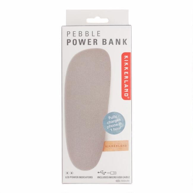 Power Bank and Charger Pebble Grey