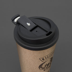 
            
                Load image into Gallery viewer, Coffee Cup &amp;#39;Killer Coffee&amp;#39; Iron and Glory Cork
            
        