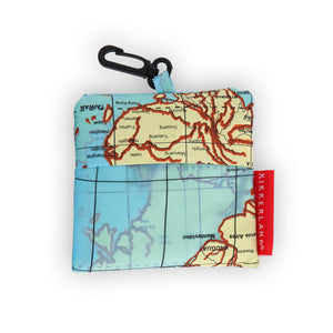 World traveller map laundry bag