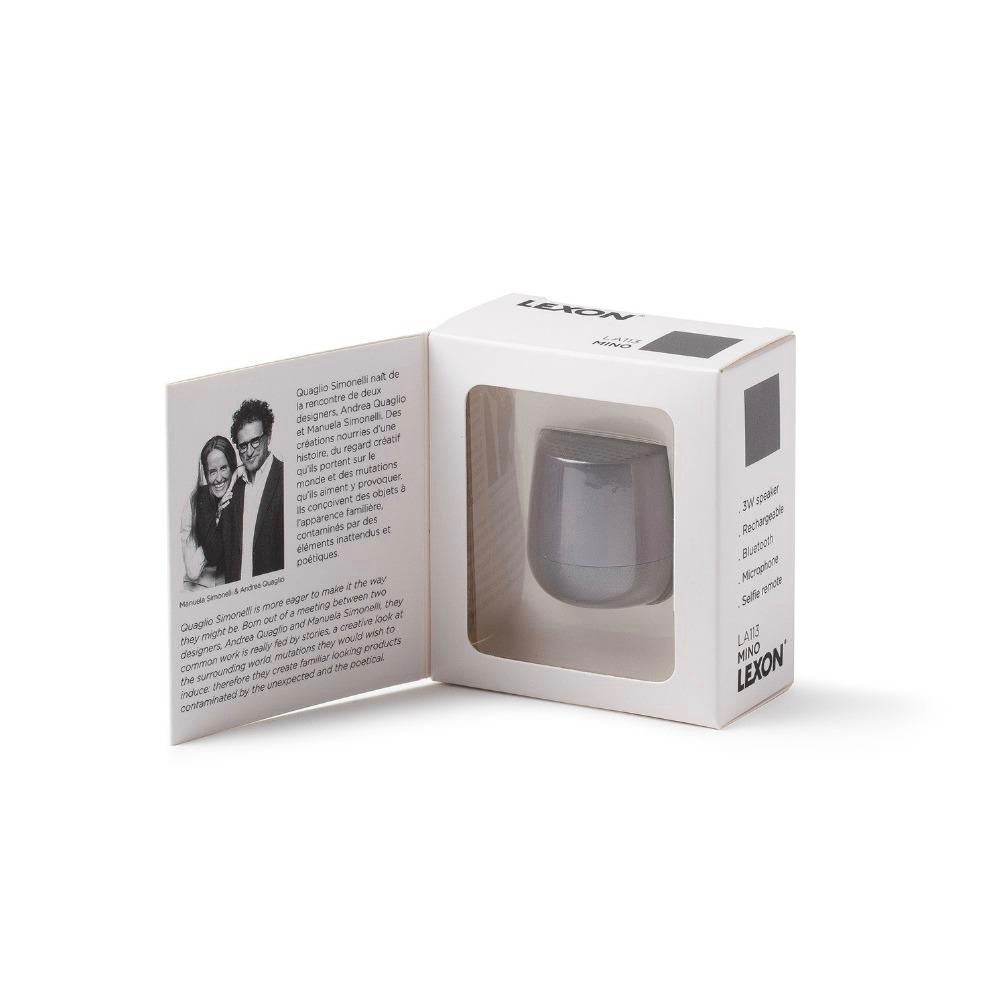 Ultra-portable bluetooth speaker in gunmetal grey