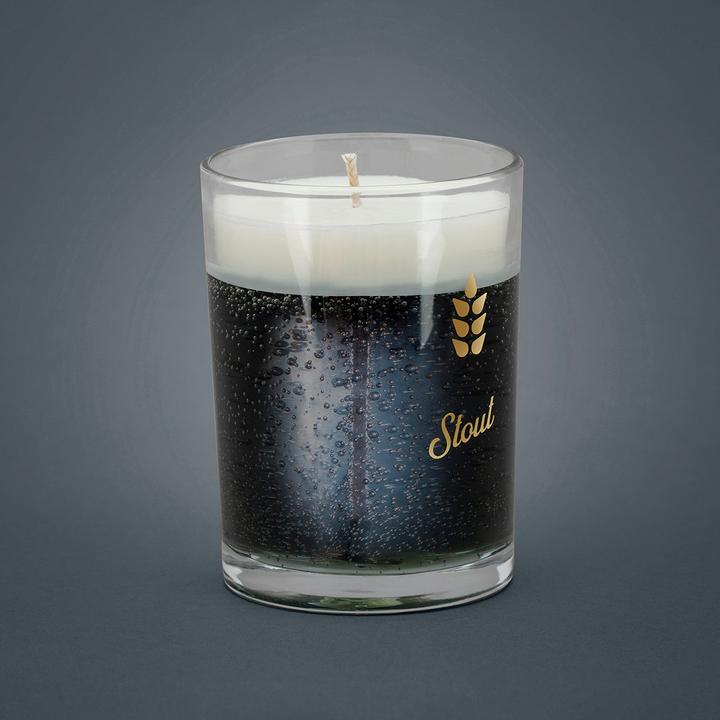 Candle Luckies Beer Stout Black White