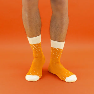 Socks Mens Gift Beer Ale Orange