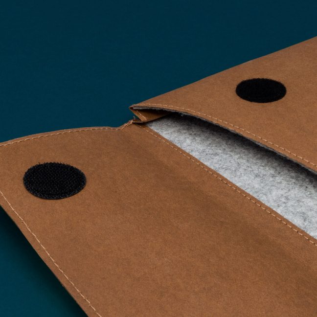 Envelope Tech Sleeve for Laptop Tablet Brown Lined
