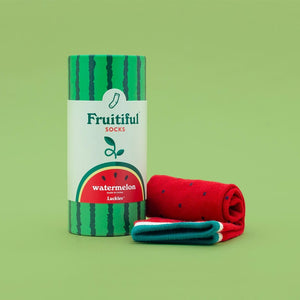 Luckies Fruit Socks Watermelon Red Green