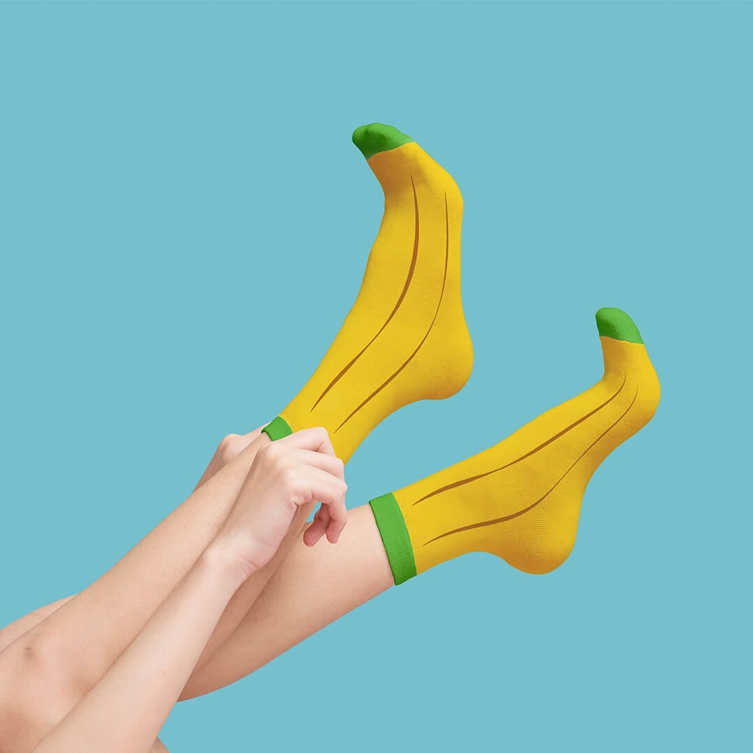 Socks Luckies Fruit Banana Yellow