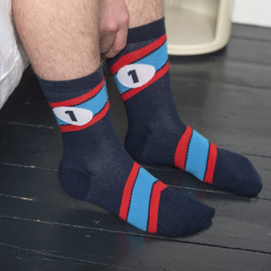 Socks Luckies Fuel Blue Red