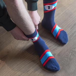 Socks Luckies Fuel Blue Red