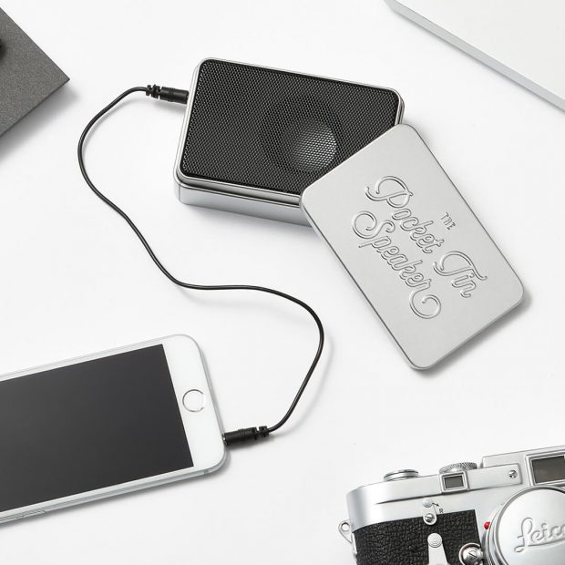 Pocket Speaker Tin Silver