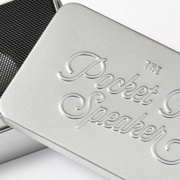 Pocket Speaker Tin Silver