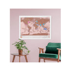Rose gold scratch large travel map