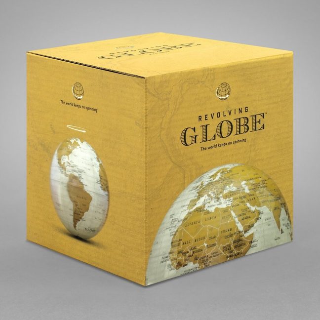 Revolving Globe Yellow White Black - Brand Academy Store
