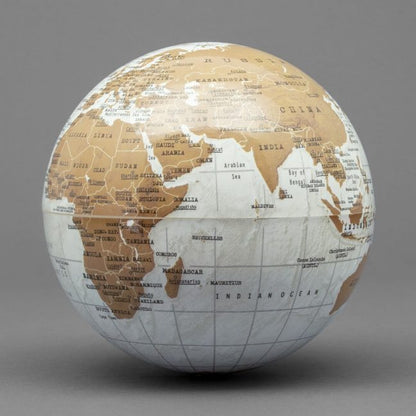 Revolving Globe Yellow White Black - Brand Academy Store