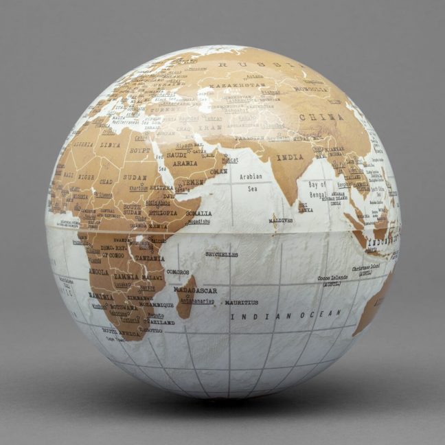 Revolving Globe Yellow White Black