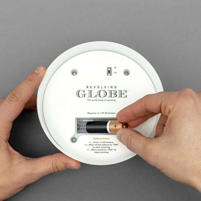Revolving Globe Yellow White Black - Brand Academy Store