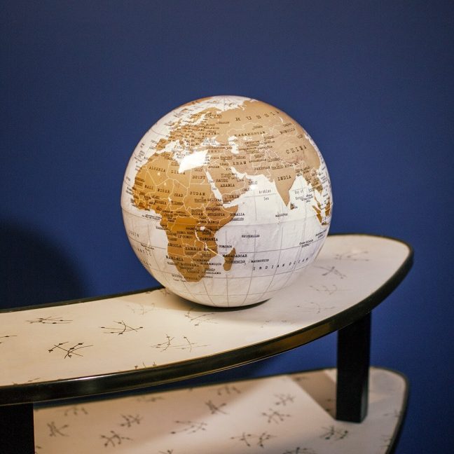 Revolving Globe Yellow White Black