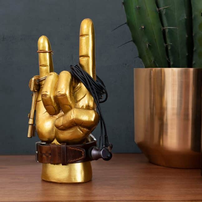 Luckies Mini Rock On Headphone Stand Gold