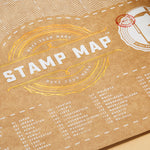 Stamp travel poster map