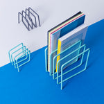 DISCONTINUED -  Blue magazine rack