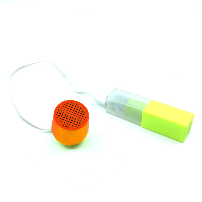 Ultra-portable bluetooth speaker in neon orange