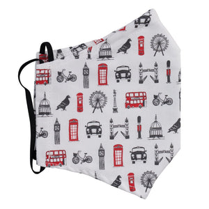 Face Mask London Icons Fitted Fabric