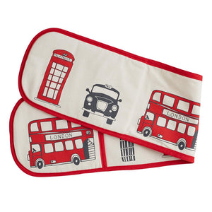 
            
                Load image into Gallery viewer, Oven glove with London Skyline souvenir gift in cream
            
        
