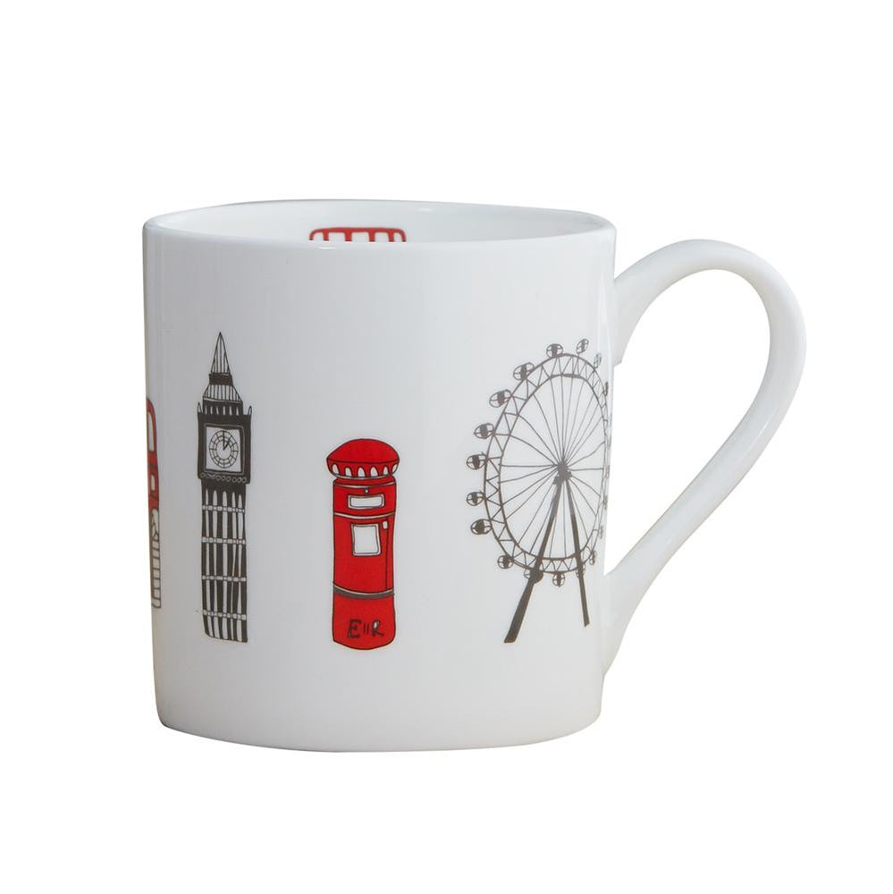 Mug with London Skyline souvenir gift in white