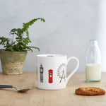 Mug with London Skyline souvenir gift in white