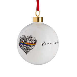 Bauble Ornament Love is Love Victoria Eggs