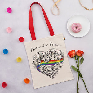Canvas Bag Love is Love Rainbow Design