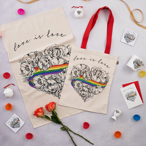 Canvas Bag Love is Love Rainbow Design