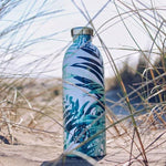 Water Bottle Insulated 500ml Green Leaves Tropical Lush