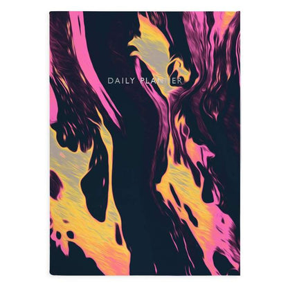 Daily Planner Undated Ultra Pink Marble Linen